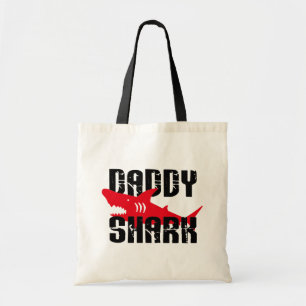 Daddy Shark Worn Graphic Tote Bag