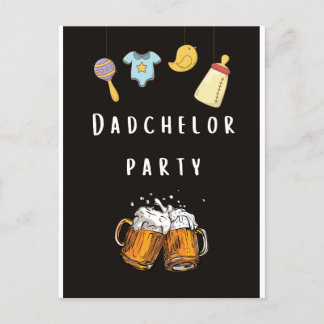 daddy shower diaper dadchelor party invites postcard