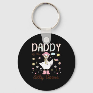 Daddy Silly Goose First Birthday Key Ring