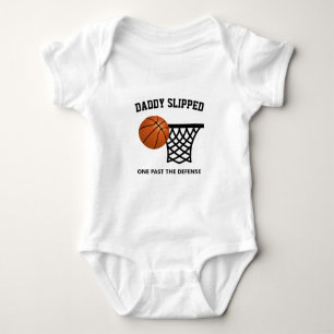 Daddy slipped one past the defence basketball baby bodysuit