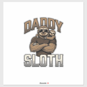 Daddy Sloth Funny Family Vintage Engraving Shirt_1