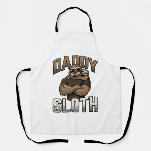 Daddy Sloth Funny Family Vintage Engraving Shirt_1 Apron