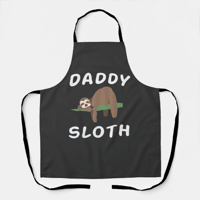 Daddy Sloth Matching Family Funny Sleeping sloths  Apron (Front)
