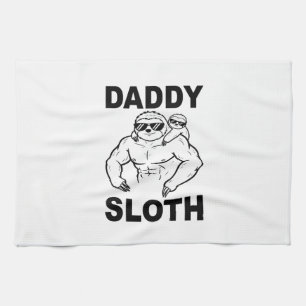 Daddy Sloth Tea Towel