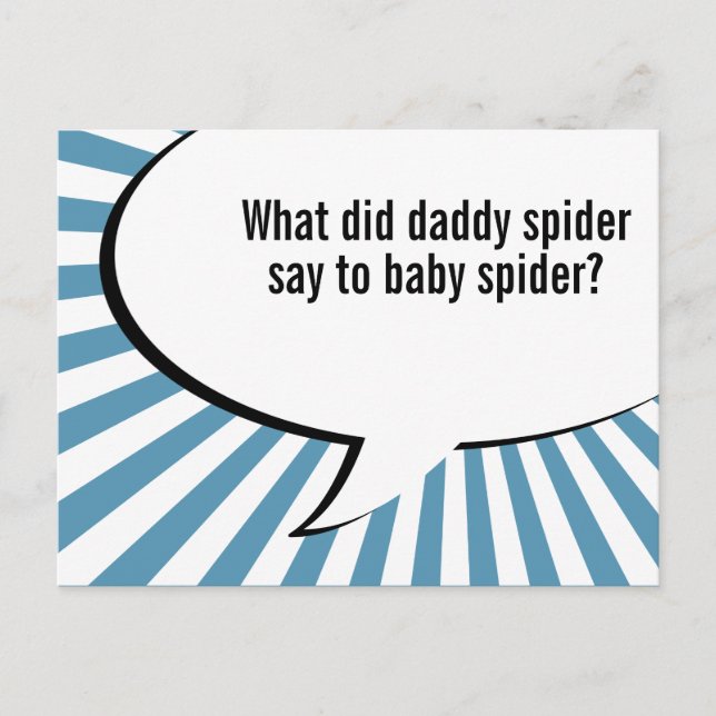 daddy spider joke postcard (Front)