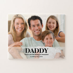 Daddy Thank you Personalised Photo Message Jigsaw Puzzle