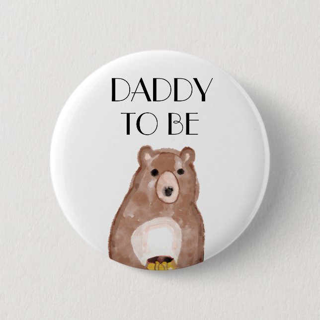 Daddy To Be Baby Shower 6 Cm Round Badge (Front)