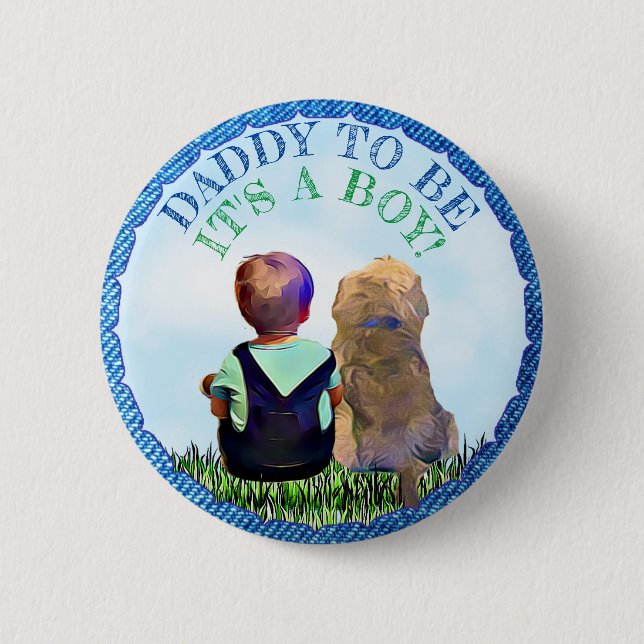 Daddy to be Baby Shower Button (Front)