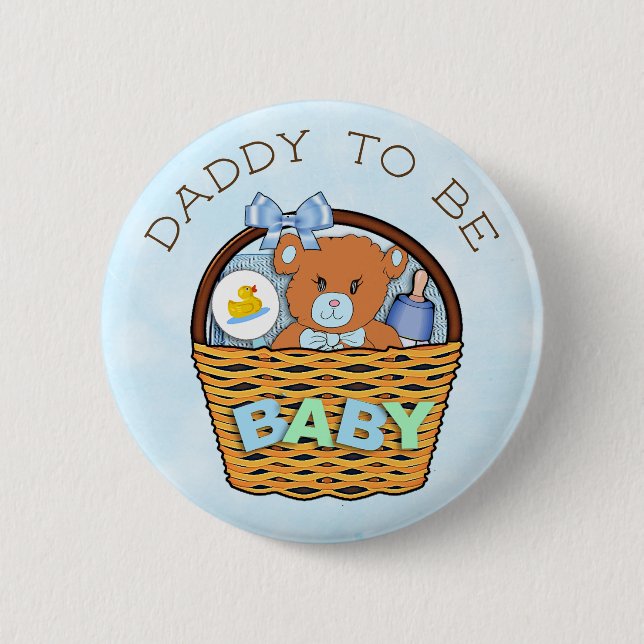 Daddy to be Baby Shower Button (Front)