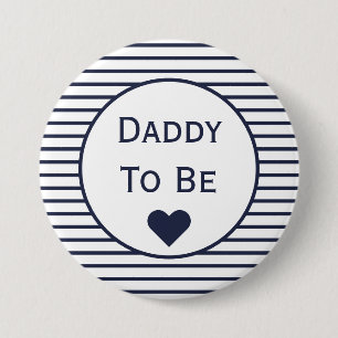 Daddy To Be Baby Shower Button