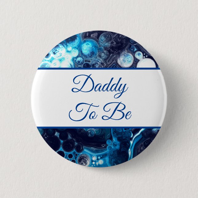Daddy To Be | Boy's Baby Shower   6 Cm Round Badge (Front)