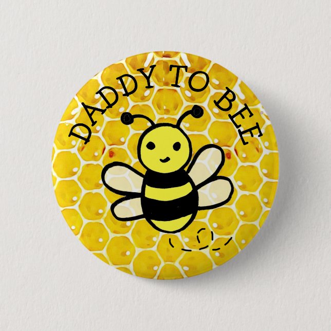 Daddy to Be Boy's Baby Shower 6 Cm Round Badge (Front)