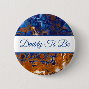 Daddy To Be   Boy's Baby Shower  6 Cm Round Badge
