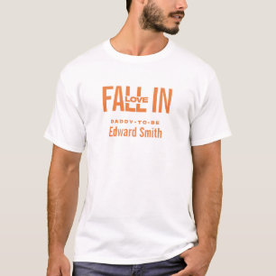 Daddy-to-Be Fall In Love Baby Shower Personalised T-Shirt