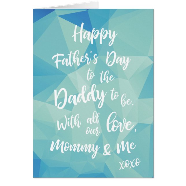 Daddy to be Father's Day Card from Mum & Baby (Front)