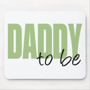 Daddy To Be (Green Block Font) Mouse Pad