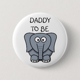 Daddy to be Zebra Baby Shower button