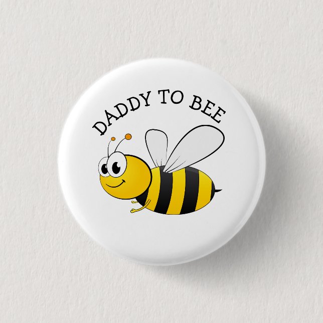 Daddy To Bee Bumble Bee Baby Shower 3 Cm Round Badge (Front)