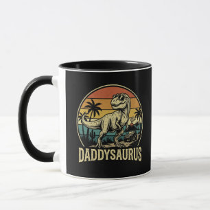 Daddy Trex Dinosaur Daddysaurus Retro Fathers Day  Mug