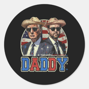 Daddy Trump 9 Classic Round Sticker