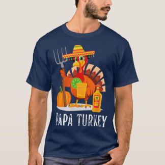 Daddy Turkey Matching Family Group Thanksgiving  T-Shirt