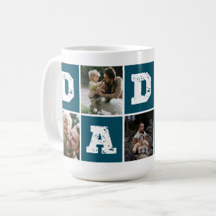 Daddy Typography Photo Collage Coffee Mug