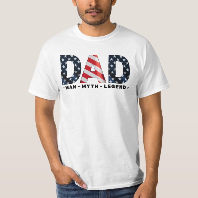  Daddy USA Independence Fathers Day Patriotic Dad T-Shirt (Front)