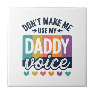 Daddy Voice Vintage Pride Shirt Design_1 Ceramic Tile