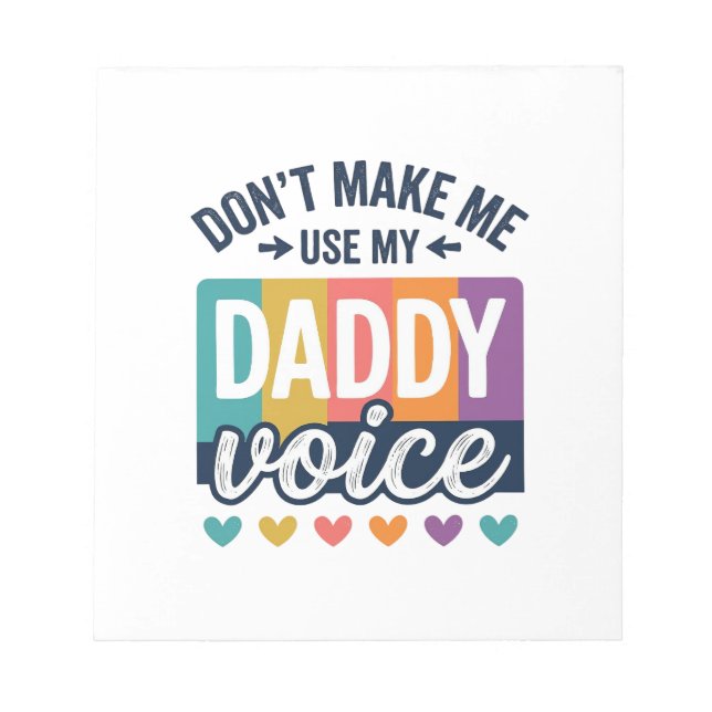 Daddy Voice Vintage Pride Shirt Design_1 Notepad (Front)