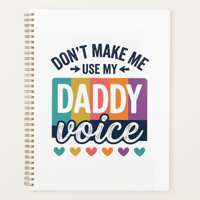 Daddy Voice Vintage Pride Shirt Design_1 Planner (Front)