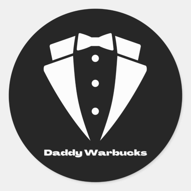 Daddy Warbucks From Annie Tuxedo Classic Round Sticker (Front)