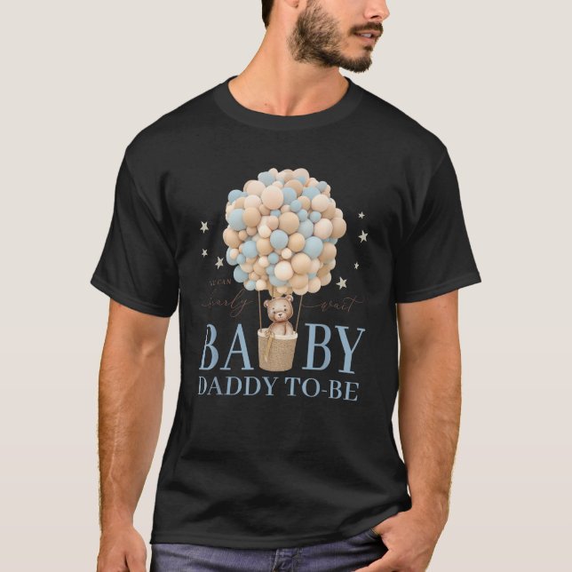 Daddy We Can Bearly Wait Baby Shower Bear Family M T-Shirt (Front)