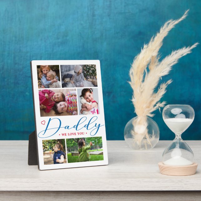 Daddy We Love You Photo Collage Plaque (Side)