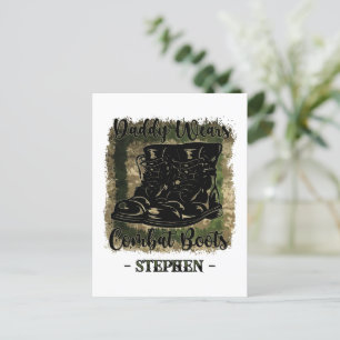 Daddy Wears Combat Boots – Military-Inspired Postcard
