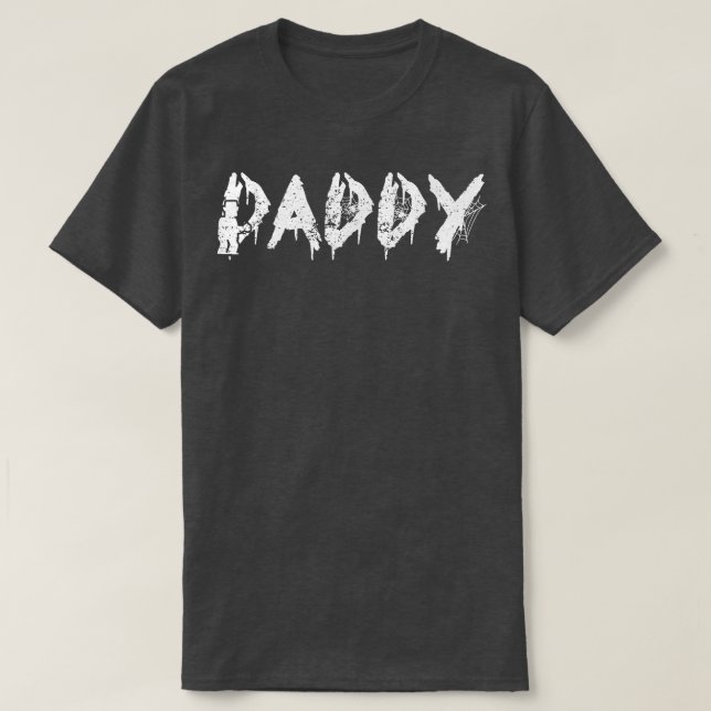 Daddy Witch Spiderweb Horror Halloween Costume For T-Shirt (Design Front)