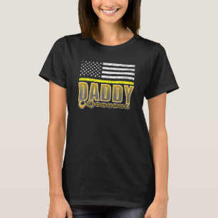 Daddy Yellow Thin Line 911 Police Dispatcher Tow T T-Shirt