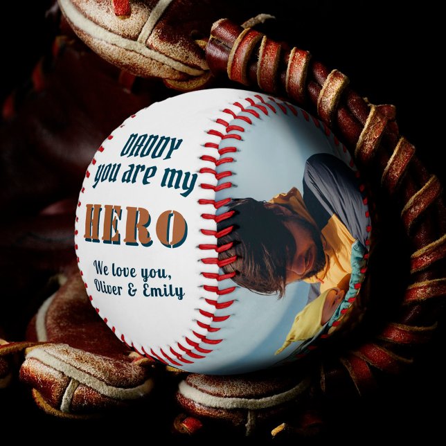 Daddy you are Hero Father`s Day Family 2 Photo  Baseball (Creator Uploaded)
