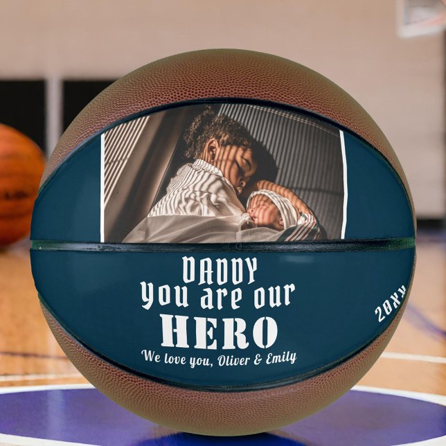 Daddy you are Hero Father`s Day Family Photo  Basketball (Creator Uploaded)