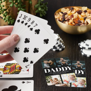 Daddy You are our Superhero Photo Collage Custom Playing Cards