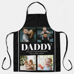Daddy You Are Our Superhero Simple Photo Apron