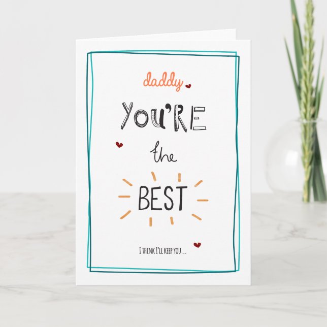 Daddy - you're the best card (Front)