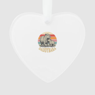 Daddybara Capybara Dad Vintage Sunset Shirt_1 Ornament