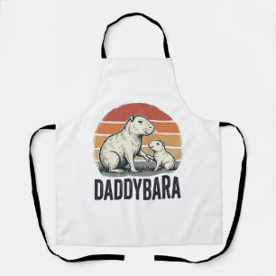 Daddybara Capybara Vintage Sunset Shirt Design_1 Apron