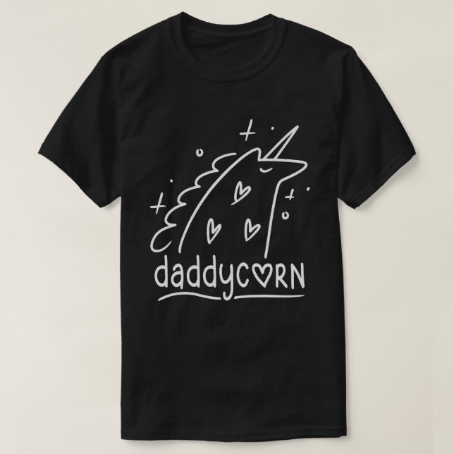 Daddycorn Funny Unicorn Dad Father's Day Gift T-Shirt (Design Front)