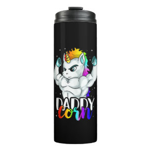 Daddycorn Unicorn Dad Daddy Man Unique Family Chri Thermal Tumbler