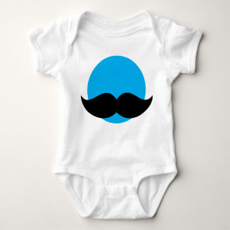 DaddyNoob - Blue Baby Moustache Baby Bodysuit