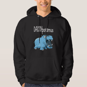 Daddypotamus Father Hippo Dad Hippopotamus Pun Hoodie