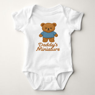 Daddy's Adorable Miniature Bear Baby Bodysuit