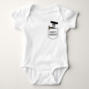Daddy's Assistant, chiropractic baby, chiro tee, Baby Bodysuit