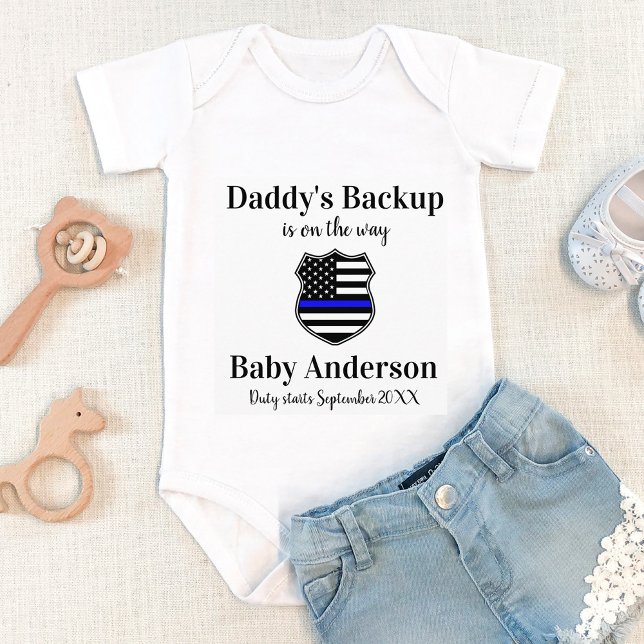 Daddy's Backup Is On The Way Police Baby Bodysuit (Creator Uploaded)